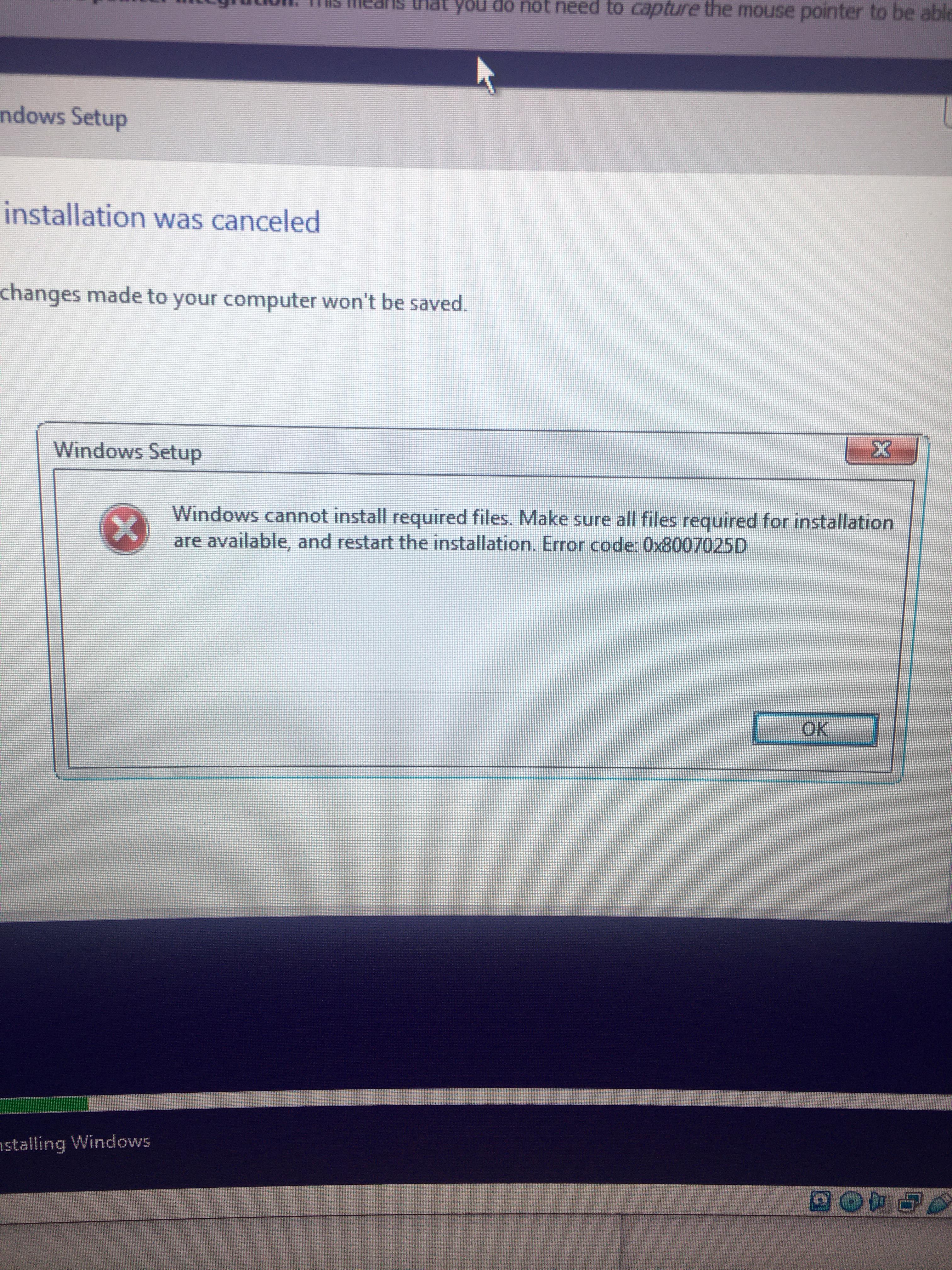 virtualbox installation failed windows 10
